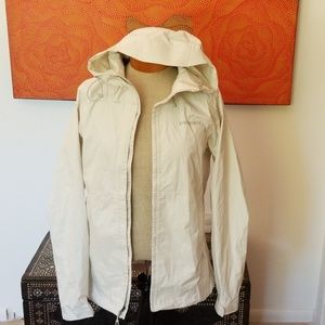 Patagonia white rain jacket